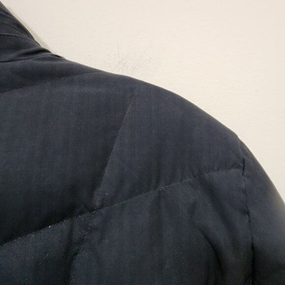 Lands' End black woman's down puffer winter coat mid thigh length size large - Picture 8 of 10